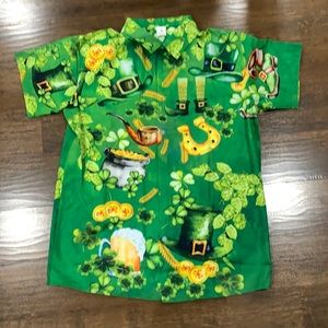 New in Bag Fanient Mens Hawaiian Shirt 3D Print Casual Short Sleeve Button